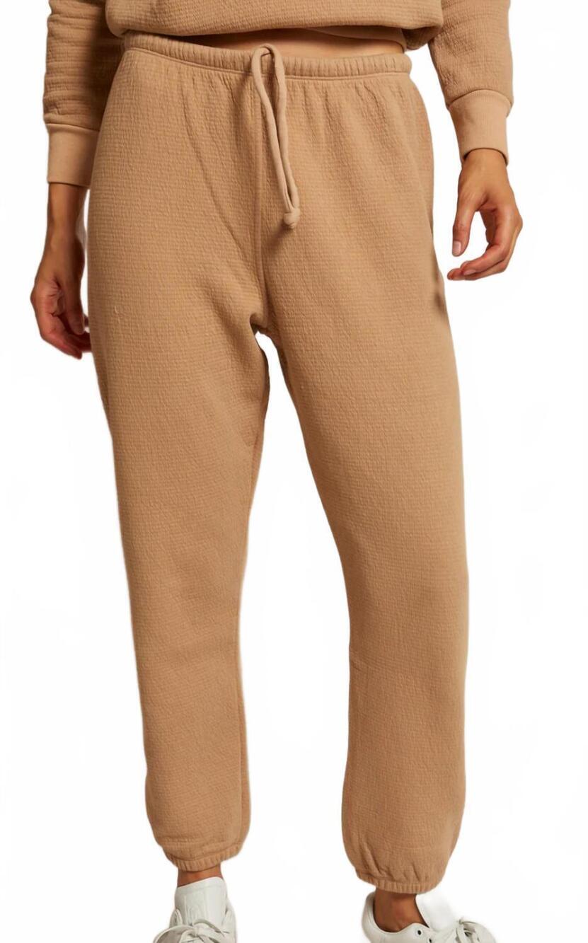 NEW PERFECTWHITETEE jones thermal quilted sweatpant in dune